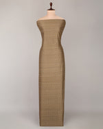 Yellowish Grey Cotton Silk Ikat Fabric