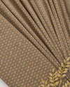 Yellowish Grey Cotton Silk Ikat Fabric