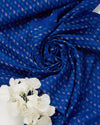 Cobalt Blue Cotton Silk Ikat Fabric