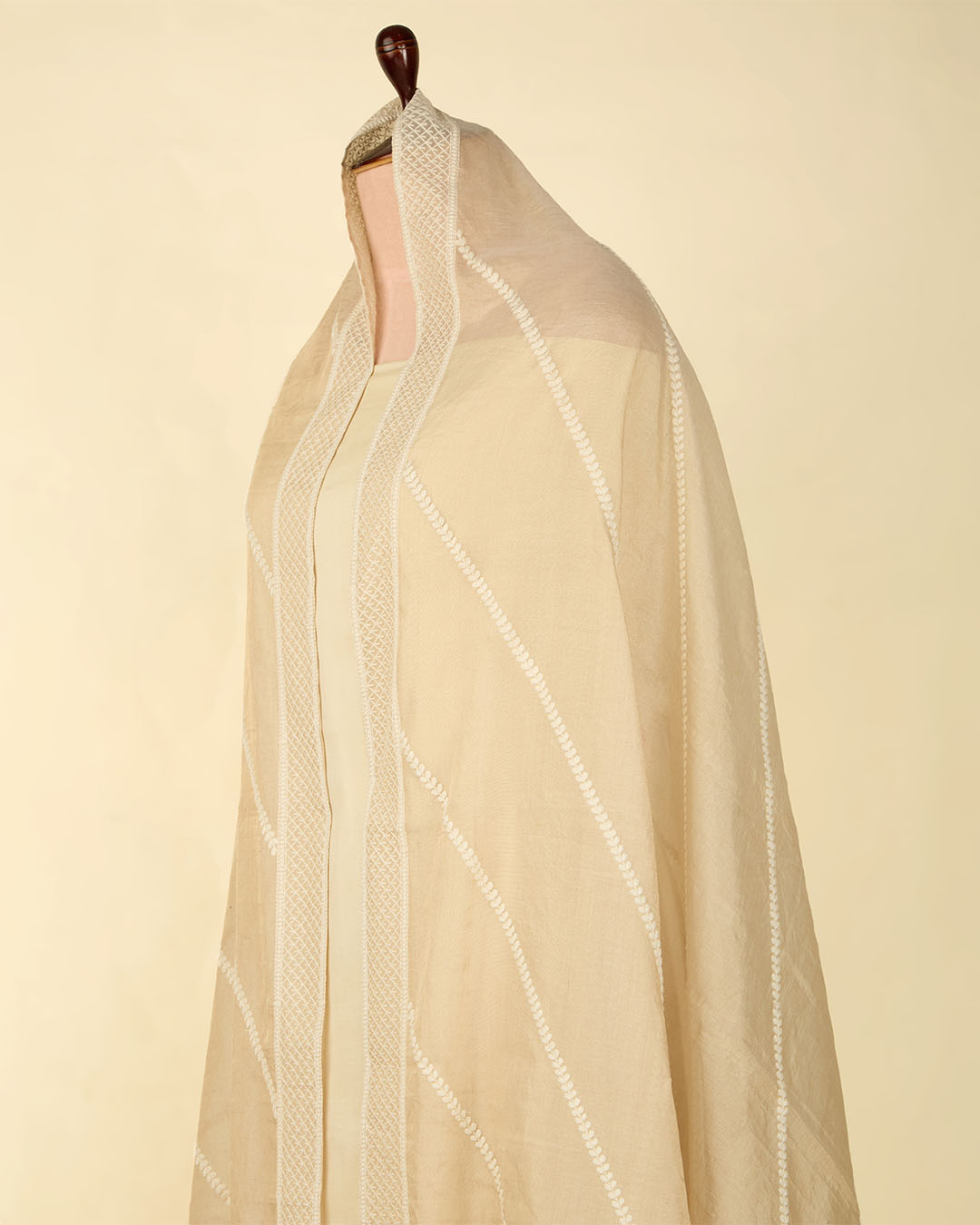 Natural Cotton Ikat Handloom Woven Fabric
