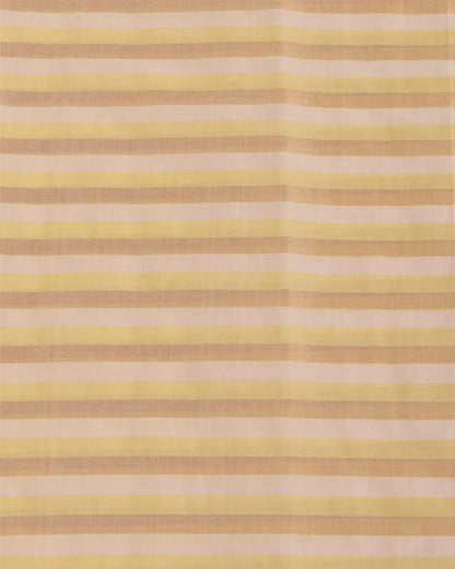 Yellow Gold Chanderi Gold Stripes Fabric
