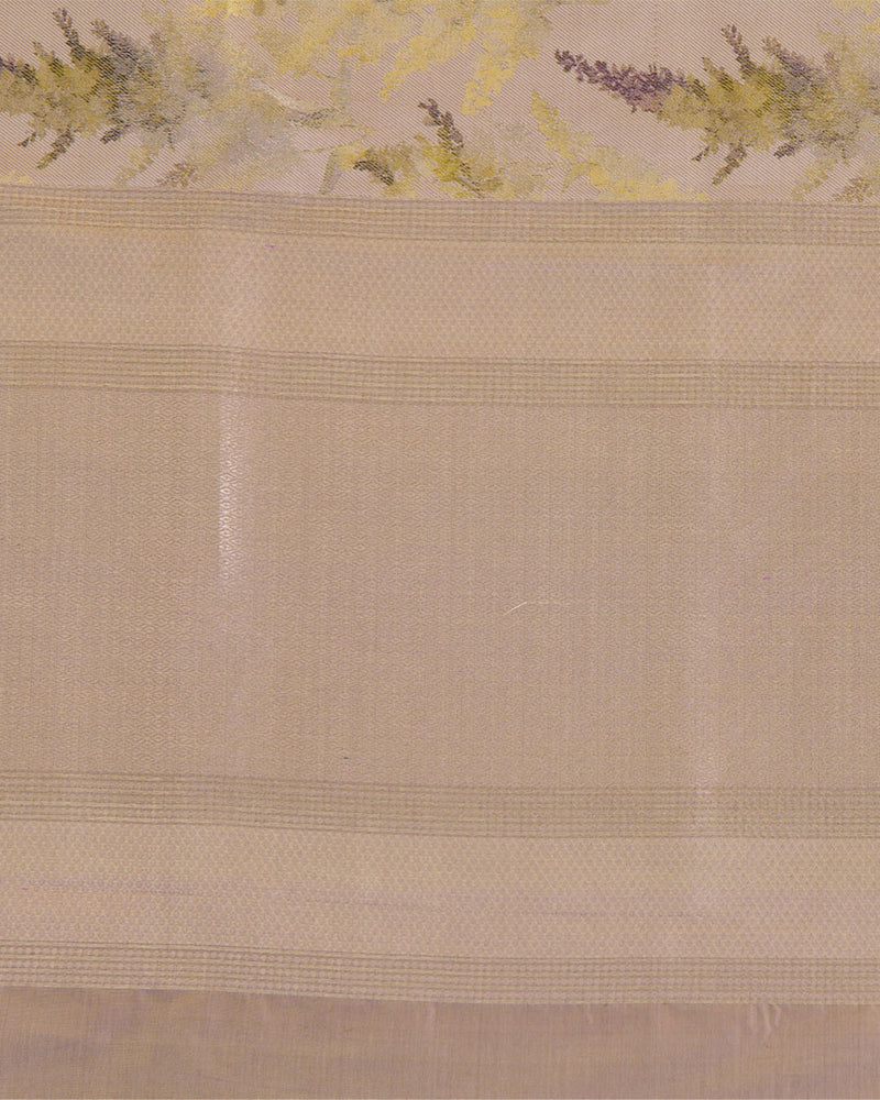 Beige Chanderi Shimmer Tanchoi Dupatta