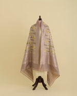 Beige Chanderi Shimmer Tanchoi Dupatta