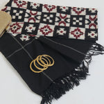 Black Cotton Silk Ikat Patola Dupatta