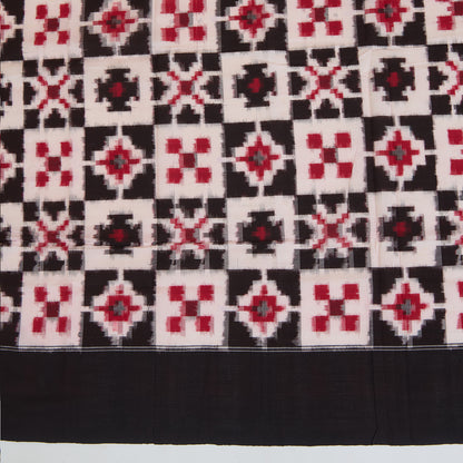 Charcoal Cotton Silk Ikat Patola Dupatta