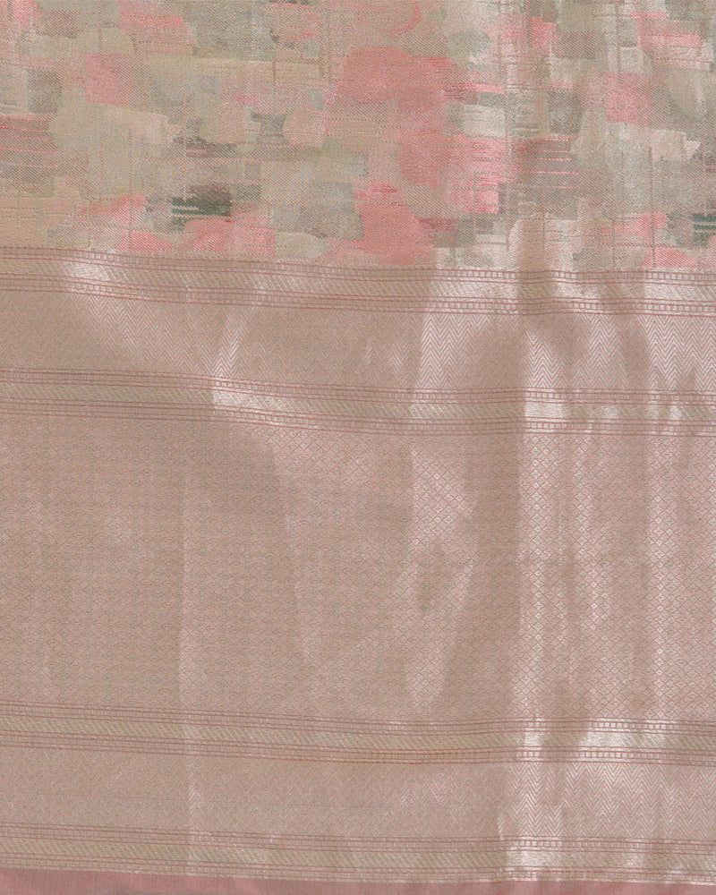 Dusty Green Chanderi Shimmer Tanchoi Dupatta