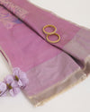 Lilac Grey Chanderi Shimmer Tanchoi Dupatta