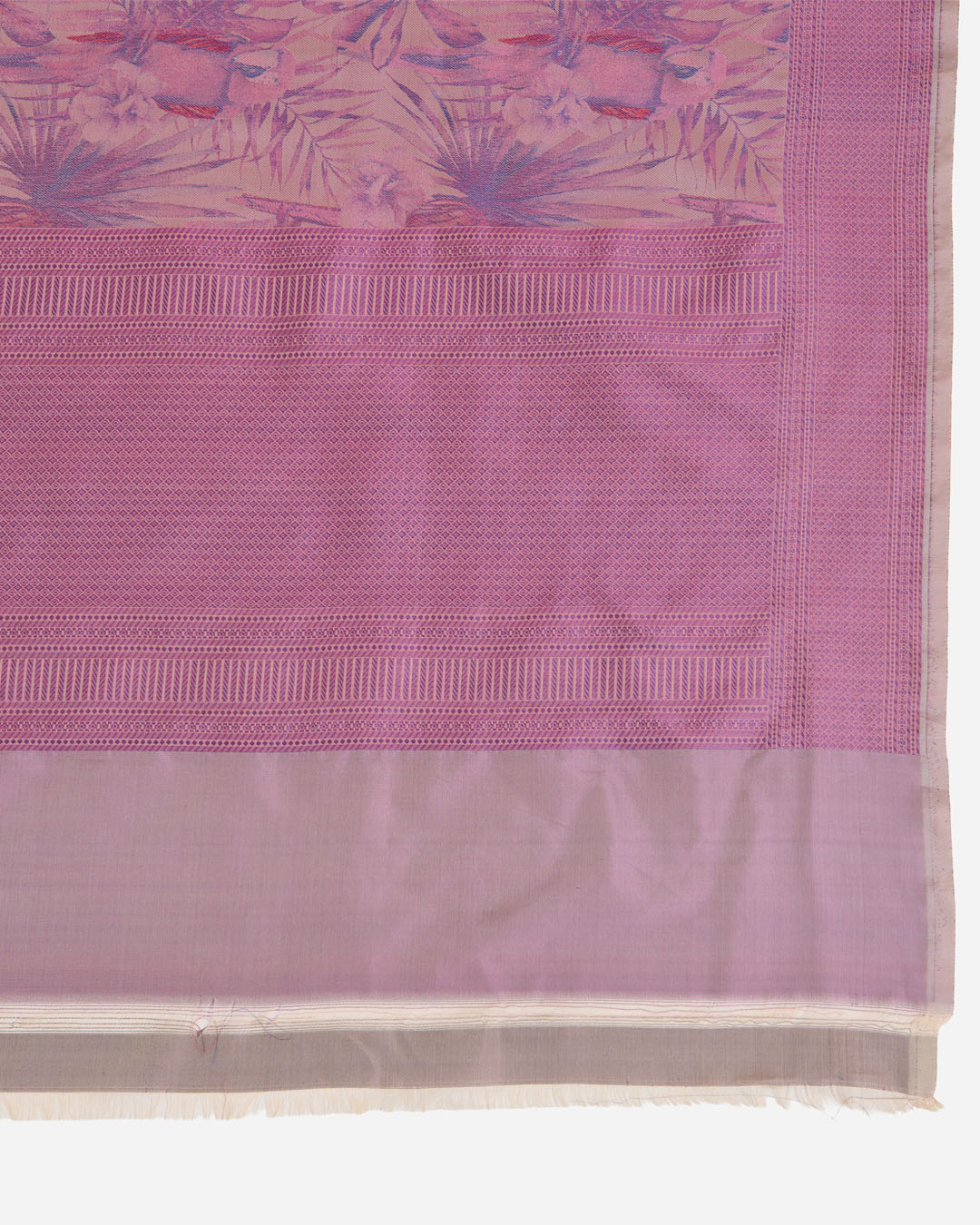 Lilac Grey Chanderi Shimmer Tanchoi Dupatta