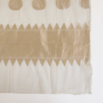 Natural Chanderi Crush Gold Polka Pallu Dupatta