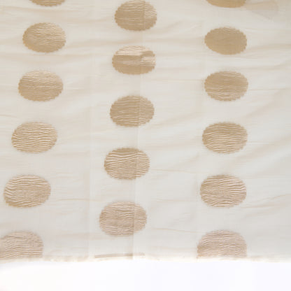 Natural Chanderi Crush Gold Polka Pallu Dupatta