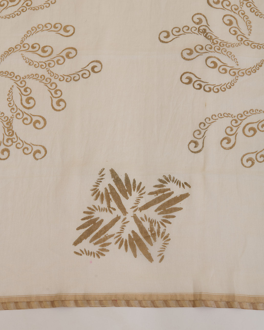 Off-White Chanderi Foil Print Dupatta
