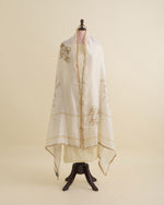 Off-White Chanderi Foil Print Dupatta