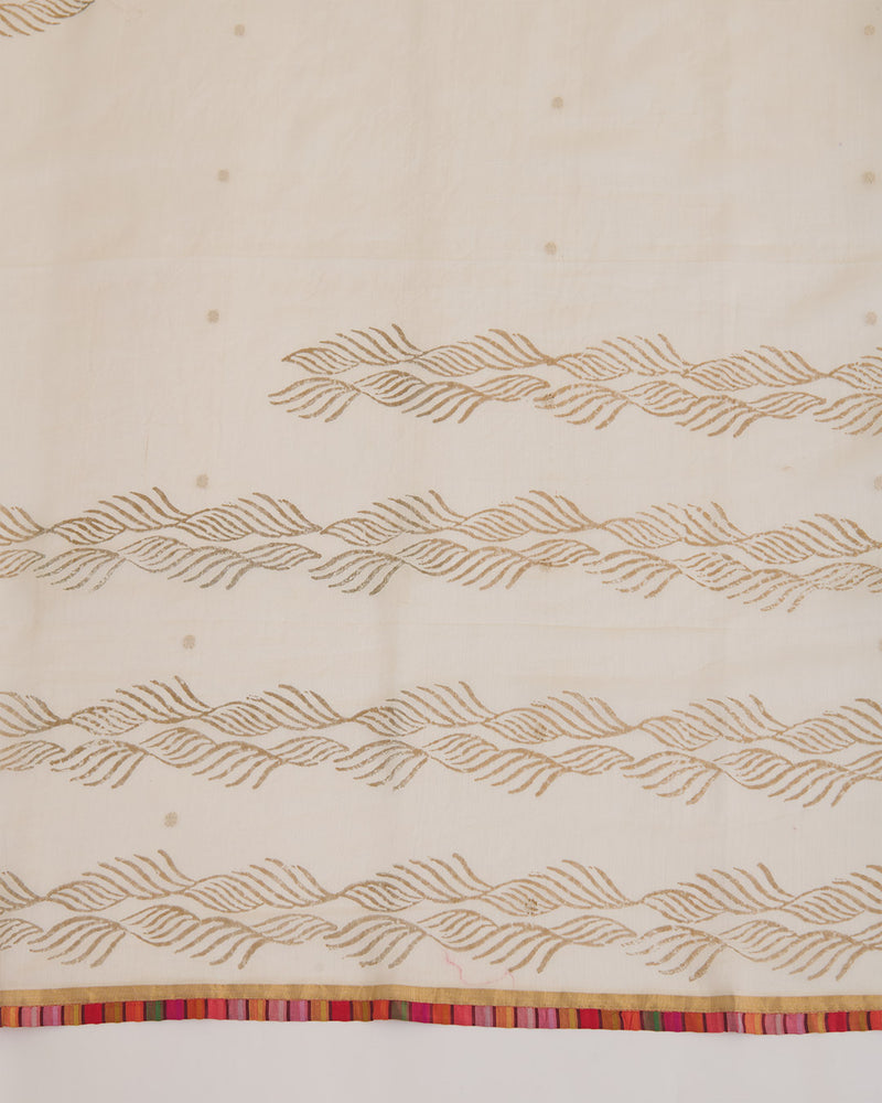 Offwhite Chanderi Foil Print Dupatta