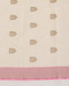 Offwhite Chanderi Hand Woven Gold Motif Dupatta