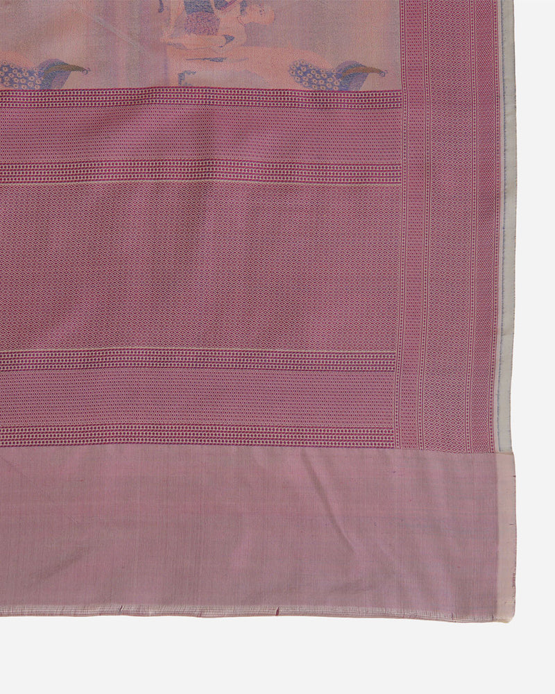 Onion Pink Chanderi Shimmer Tanchoi Dupatta