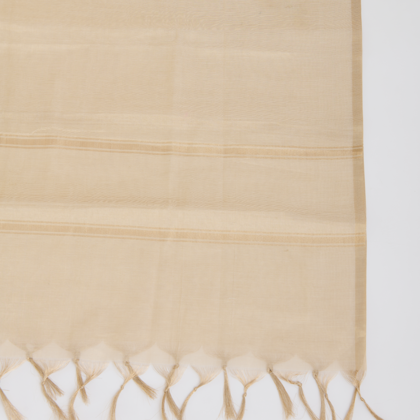 Beige Chanderi Tissue Embroidered Kurta Set with Dupatta