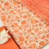 Coral Chanderi Printed Suit with Tie-Dye Dupatta
