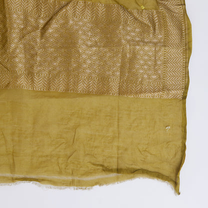 Dusty Green Chanderi Brocade Jaal Kurta with Bandhej Dupatta