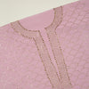 Lilac Chanderi Badla Neck Jaal Suit with Badla Dupatta