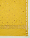 Mustard Chanderi Suit with Badla Work and Dupatta
