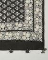 Off-White & Black Maheshwari Suit with Resham and Zari Embroidery