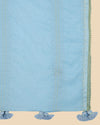 Powder Blue Chanderi Digital Printed Suit with Zari Embroidery