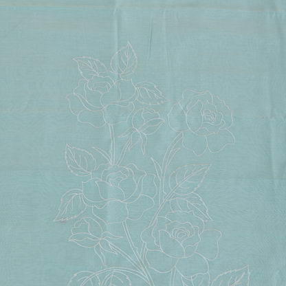 Sea Green Chanderi Silk Resham Motif Kurta Set