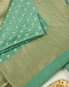 Sea Green Chanderi Woven Suit with Bandhej Dupatta