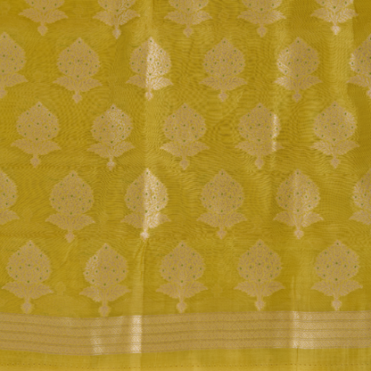 Yellow Chanderi Zari Woven Suit with Matching Dupatta