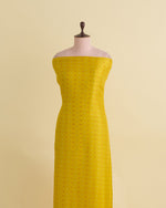 Yellow Dola Silk Self Woven Resham Minakari Barfi Buti Dupatta