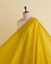 Yellow Dola Silk Self Woven Resham Minakari Barfi Buti Dupatta