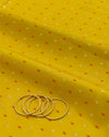 Yellow Dola Silk Self Woven Resham Minakari Barfi Buti Dupatta