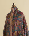 Petrol Blue Desi Tussar Hand Figure Printed Dupatta