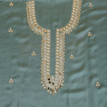 Grey Dupion Satin Embroidered Kurta