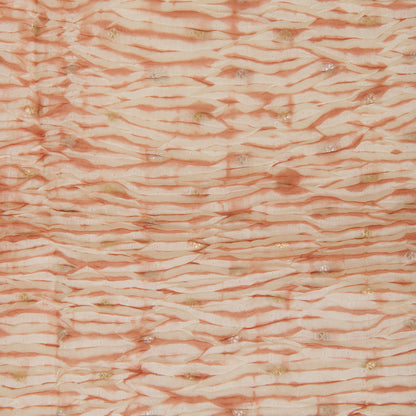 Brick Fine Chanderi Shibori Buti Fabric
