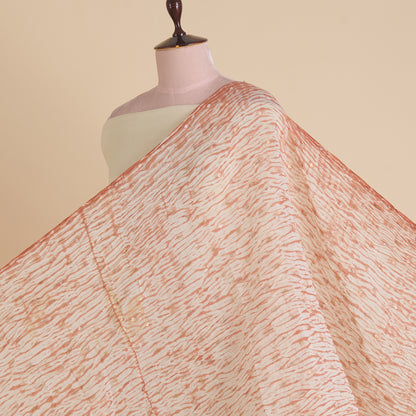 Brick Fine Chanderi Shibori Buti Fabric