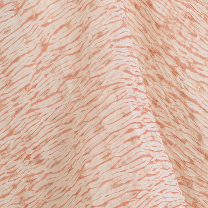 Brick Fine Chanderi Shibori Buti Fabric