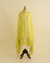 Lemon Fine Chanderi Tissue Applique Work with Gota Patti Dupatta