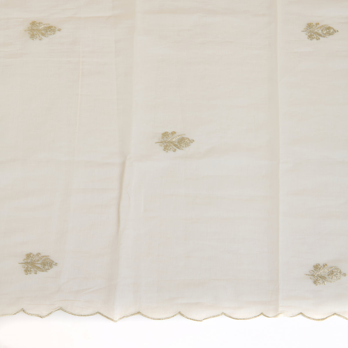 Natural Fine Chanderi Pita Work Pallu Buta Dupatta Fabric