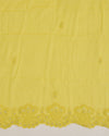 Yellow Fine Chanderi Dupatta with Resham Motif & 3D Applique Scallop Embroidery