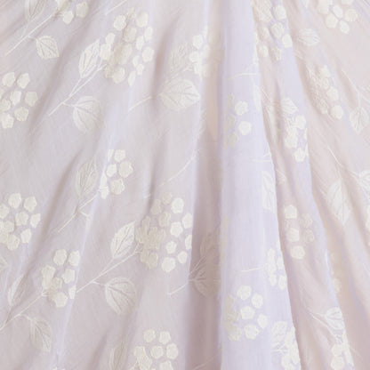 Lilac Fine Chanderi Thread Applique Work Buta Fabric