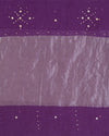 Dark Purple Fine Chanderi Dupatta with Silver Pallu & Badla Work