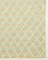 Dusty Green Muslin Suit with Block Print and Hakoba Detailing
