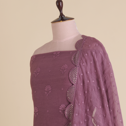 Jamuni Fine Chanderi Self Embroidered Buta Suit with Dupatta