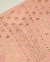 Baby Pink Chanderi Woven Suit with Lucknowi & Badla Work