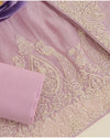 Onion Pink Mal Chanderi Suit with Dori Embroidered Daman & Dupatta