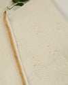 Off White Chanderi Lucknowi Embroidered Suit Set (No Bottom)
