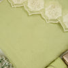 Pista Green Fine Chanderi Self Embroidered Suit with Printed Dupatta