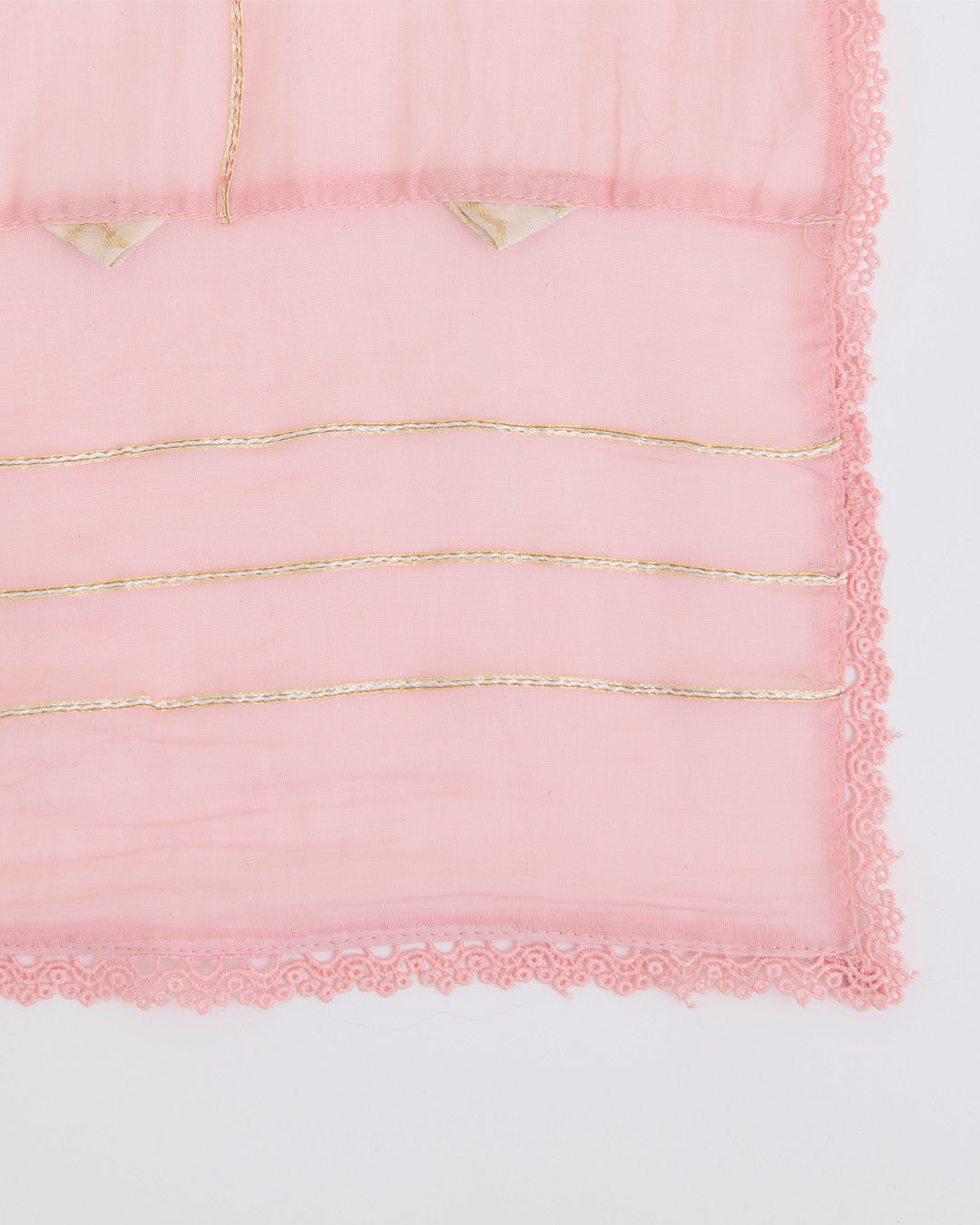 Lavender Chanderi Kurta with Applique & Gota Work, Matching Dupatta