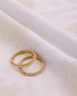 White Georgette Gold Lurex Buta Fabric